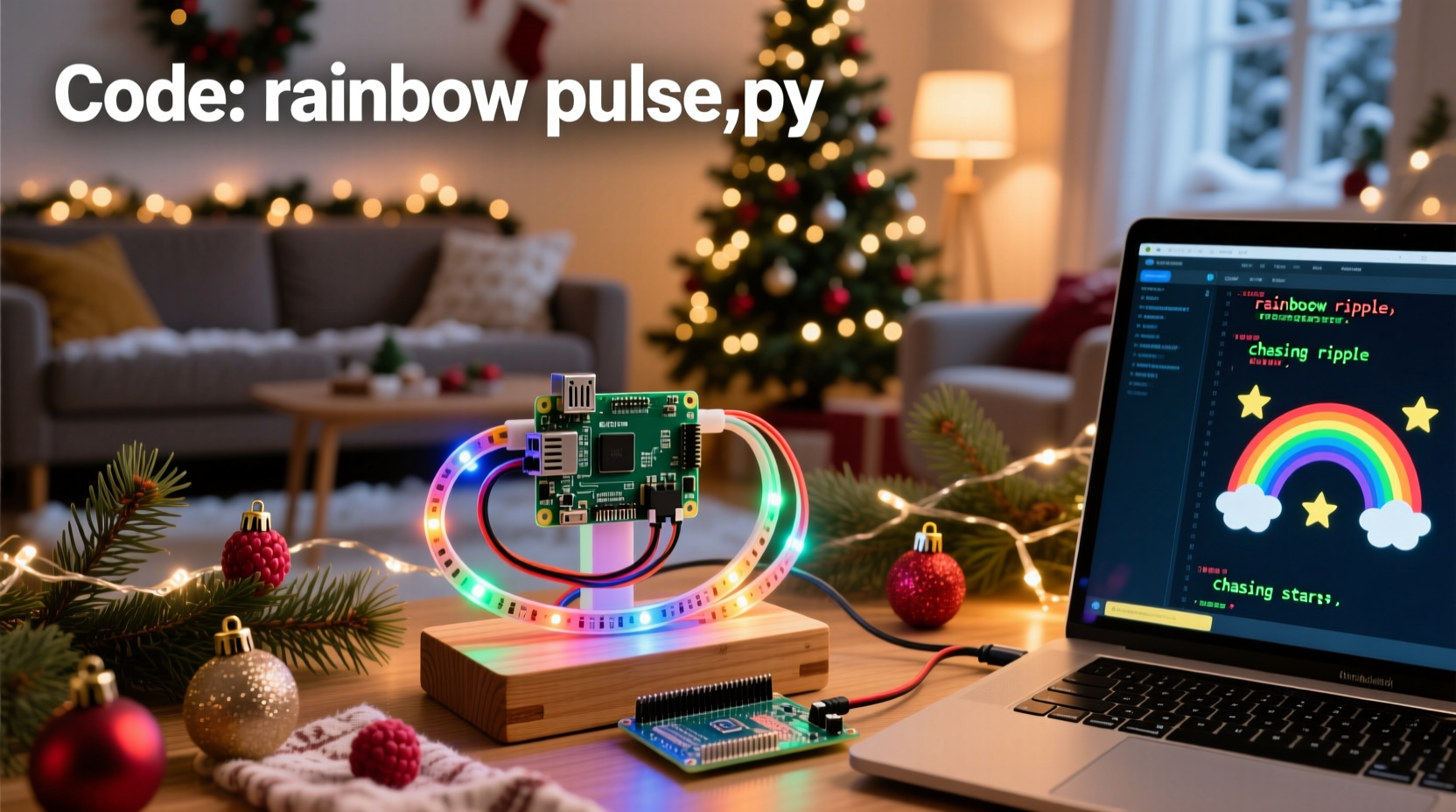 how to build a christmas light display using raspberry pi and code