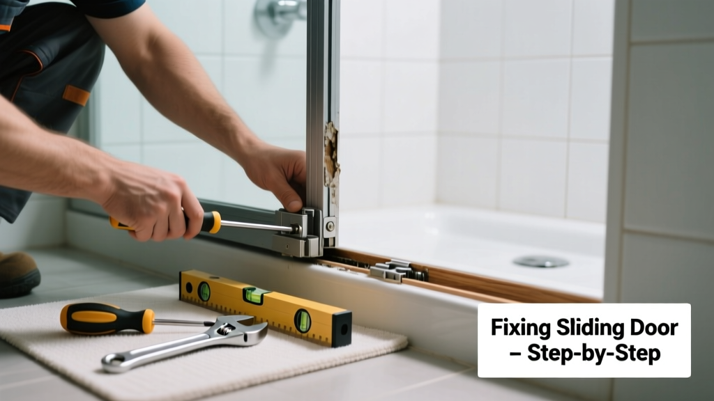 Fixing a Sliding Door Stuck in the Bathroom