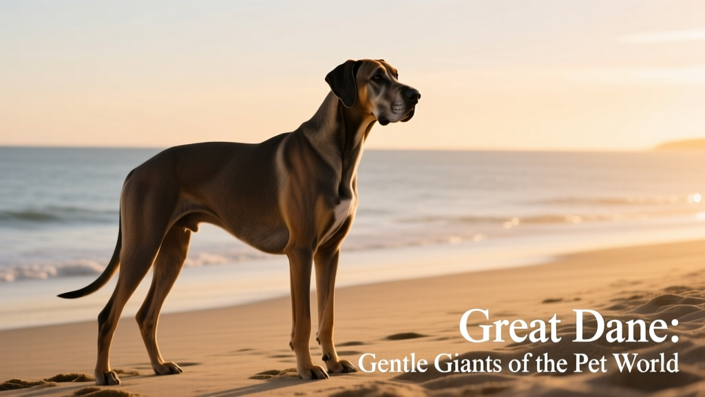 Great Dane on beach