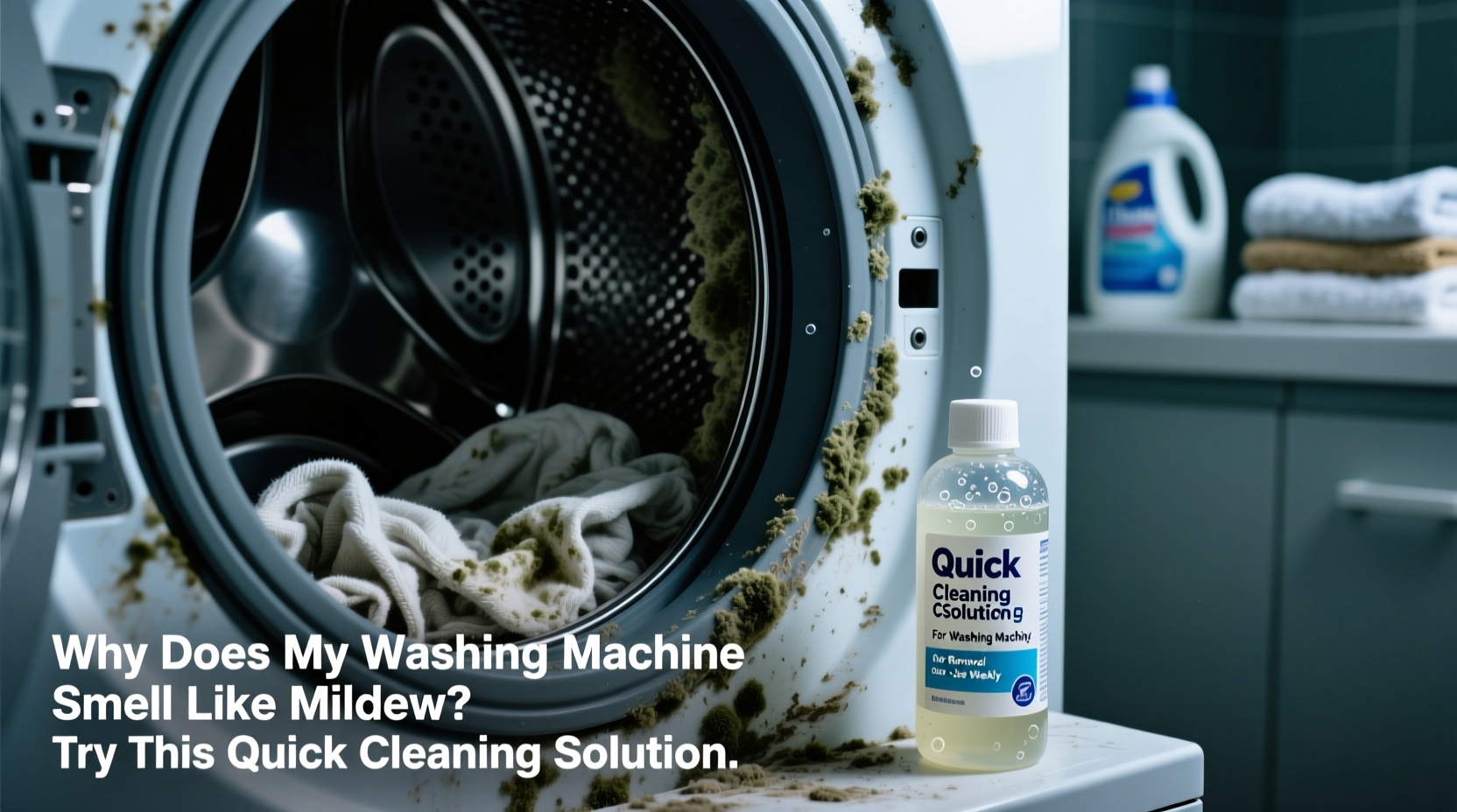 why does my washing machine smell like mildew quick cleaning solution