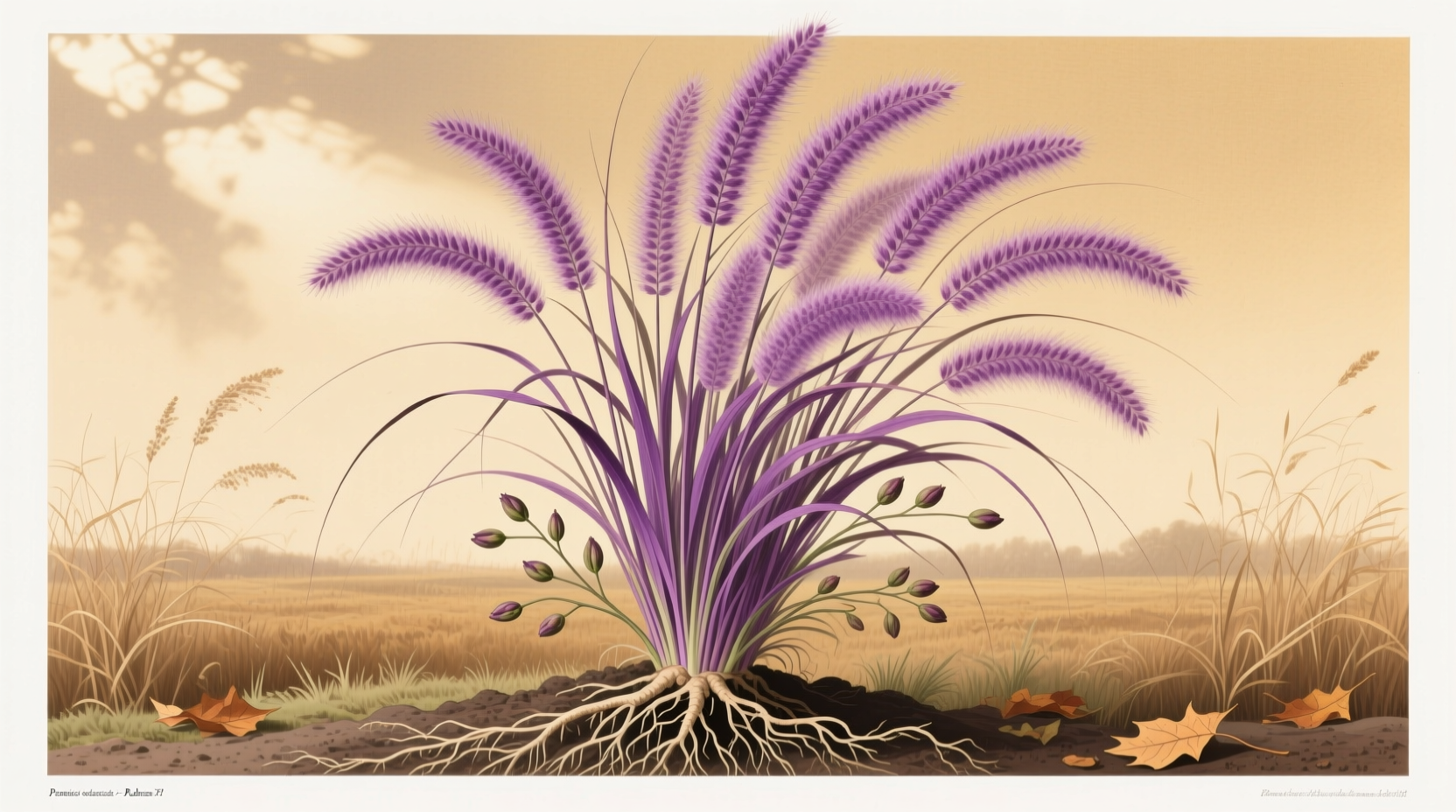 does purple fountain grass come back every year