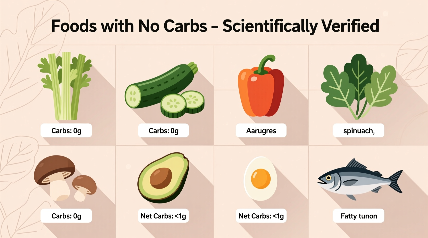 what foods have no carbs
