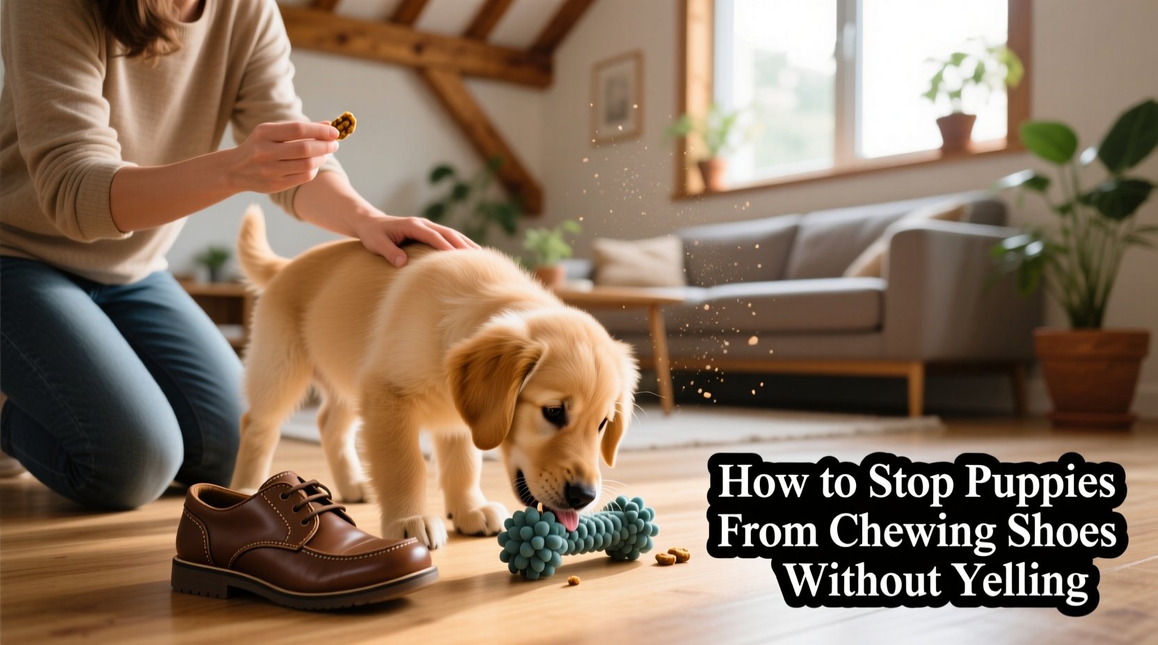 how to stop puppies from chewing shoes without yelling