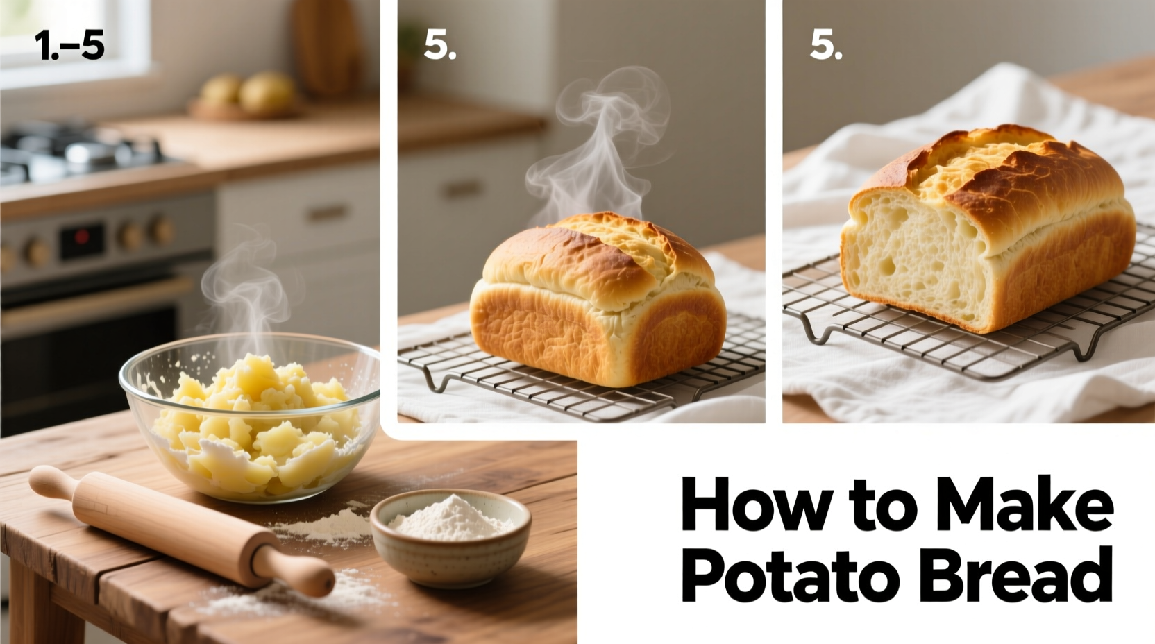 Perfect Potato Bread Recipe: Moist Loaves in 3 Hours