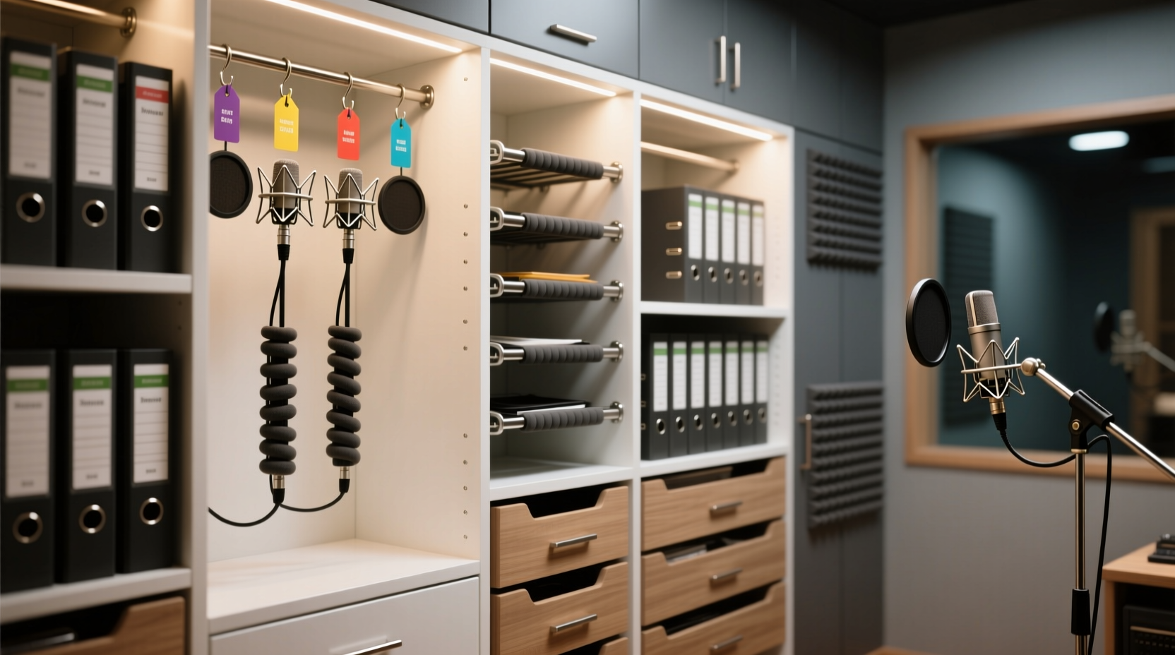 closet organization for voice actors