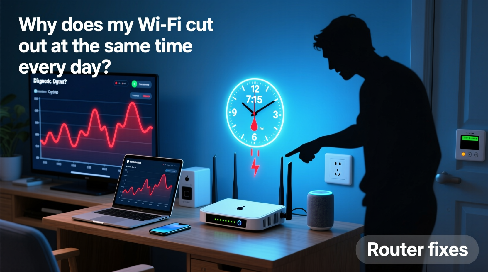 why does my wifi cut out at the same time every day router fixes