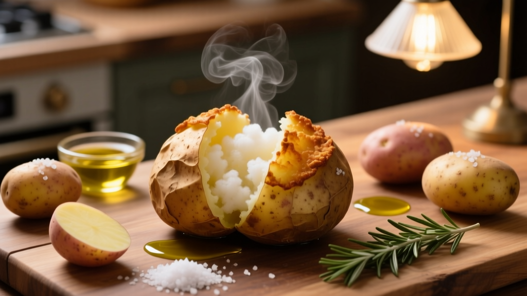 Crispy Air Fryer Jacket Potatoes (Fluffy Inside!)