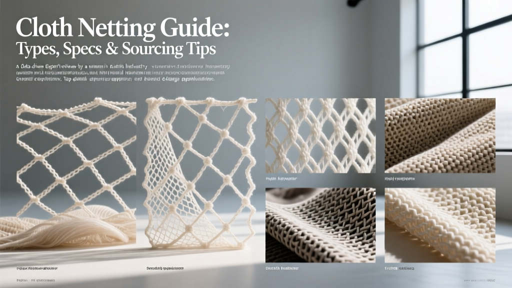 Cloth Netting Guide: Types, Specs & Sourcing Tips