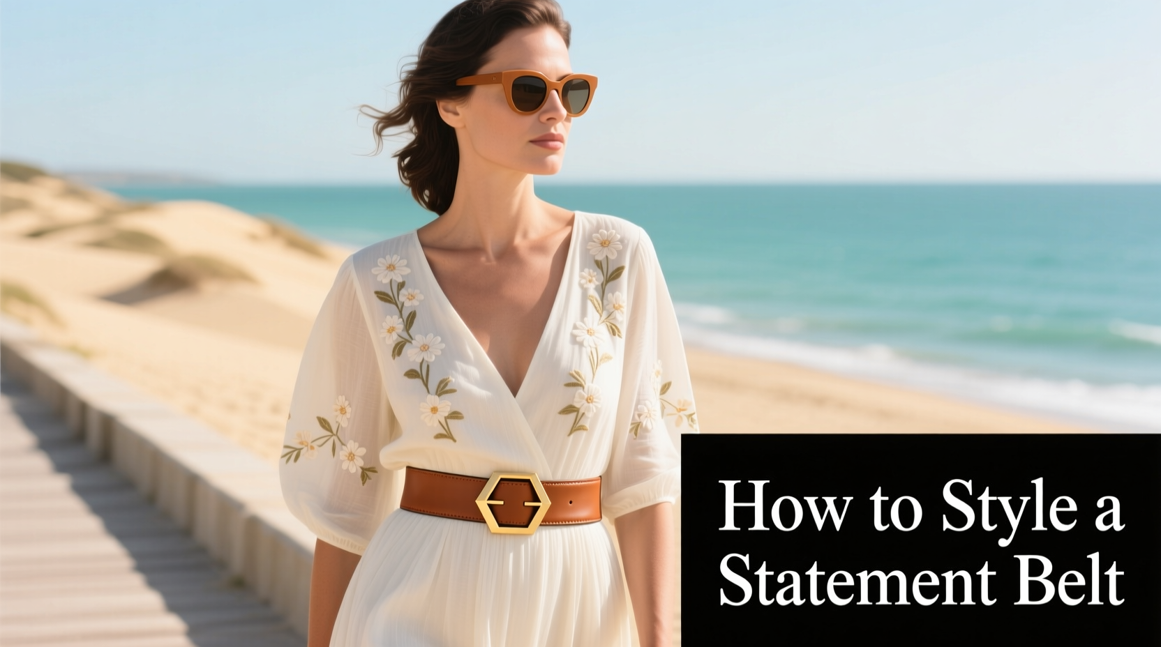 how to pair a statement belt with summer dresses for a polished look