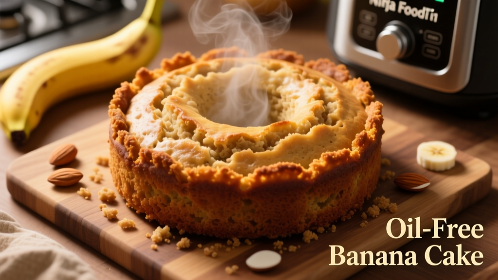 Banana Cake in Ninja Foodi: Crispy-Edged, Moist & Oil-Free