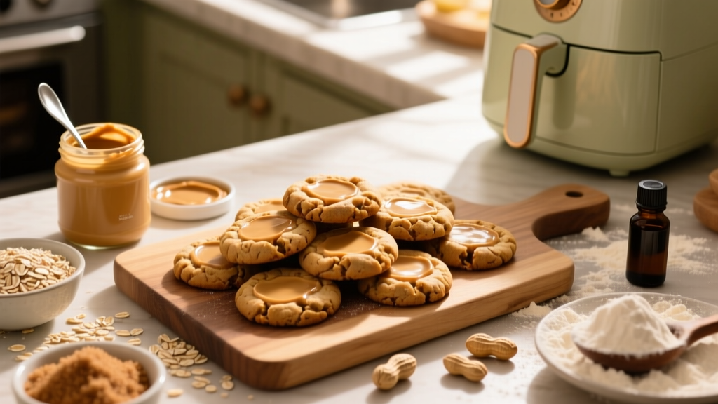 Air Fryer Peanut Butter Oatmeal Cookies (Crispy & Chewy!)