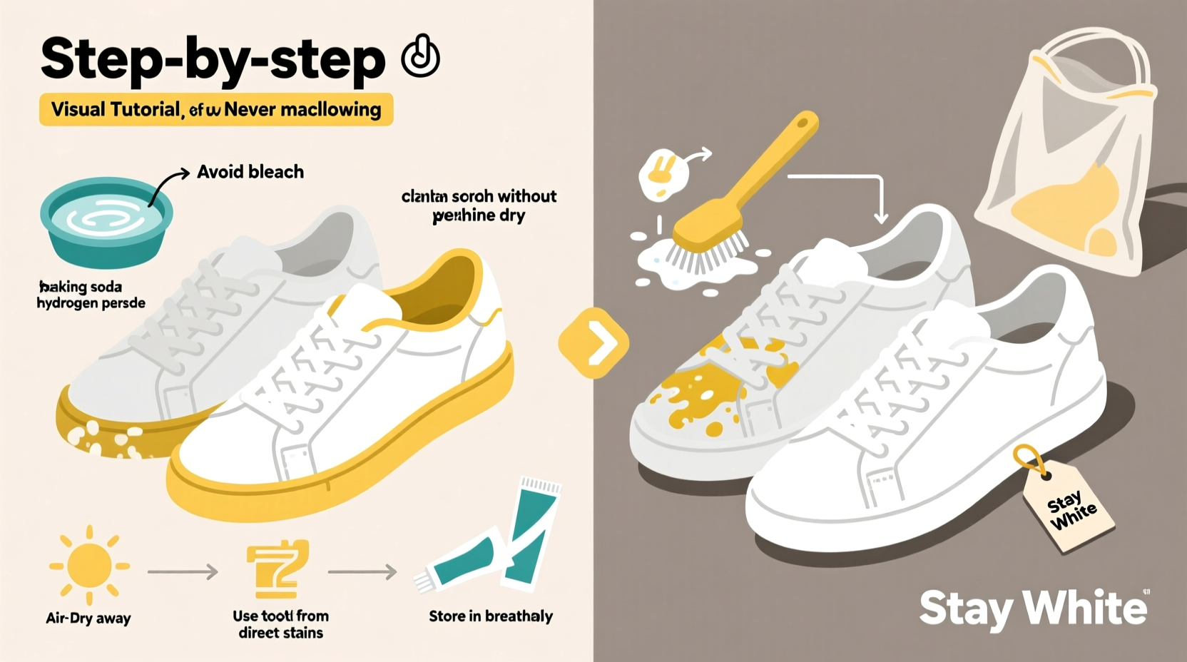 how to clean white sneakers without yellowing practical methods that last