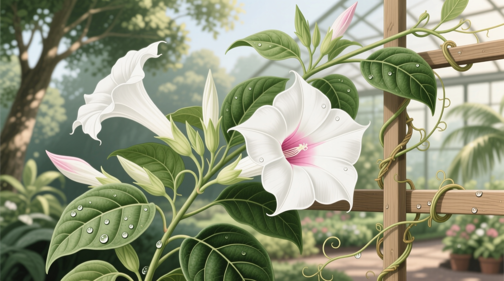 white mandevilla care