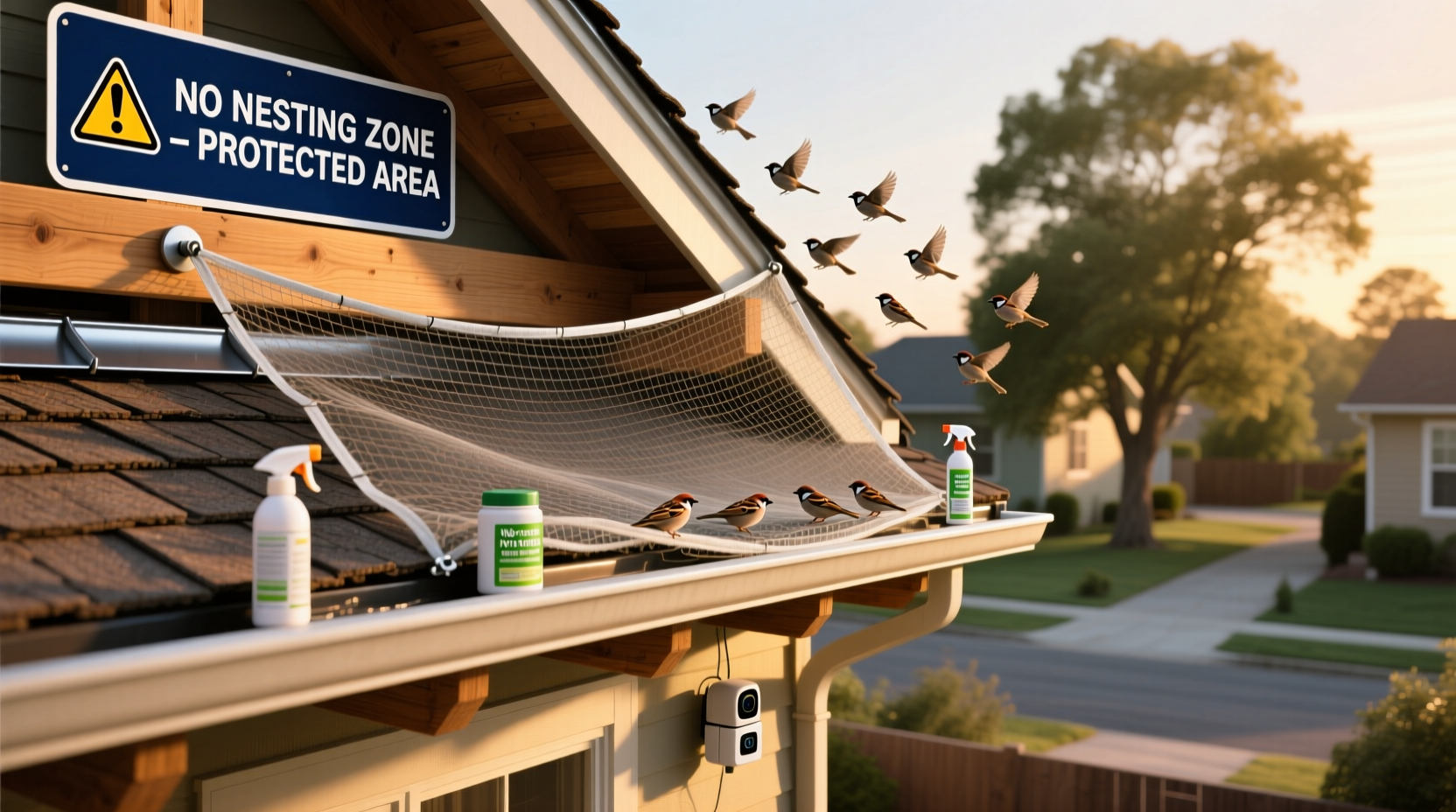 how to prevent birds nesting