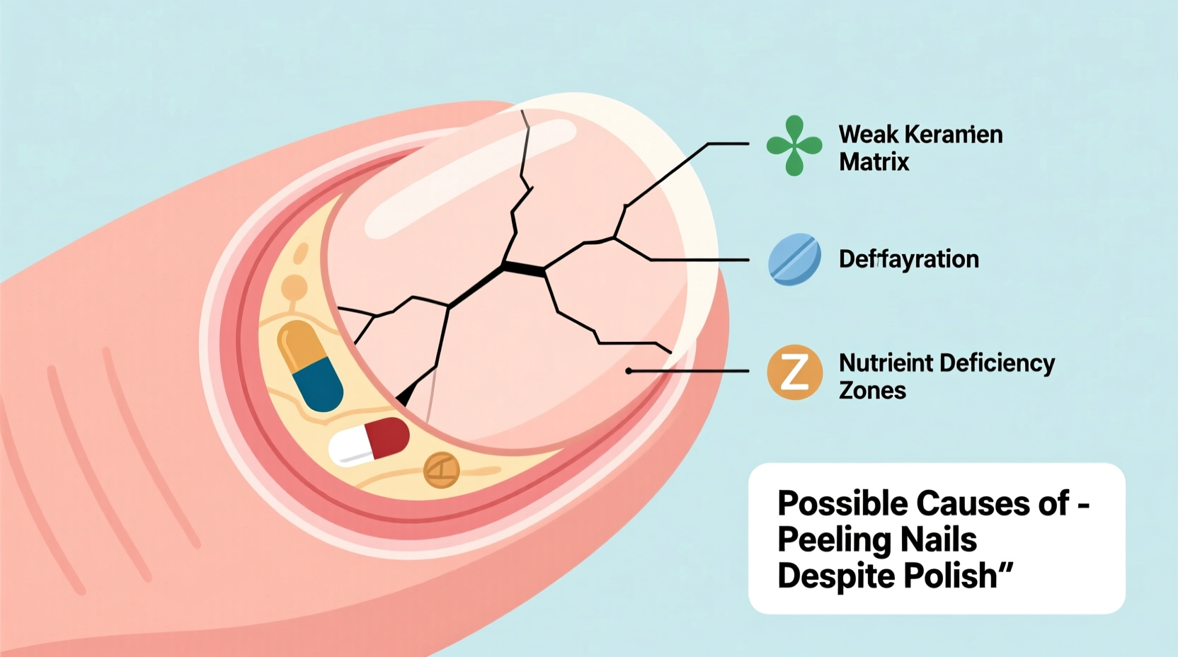 why do my nails peel even with polish possible nutrient deficiencies