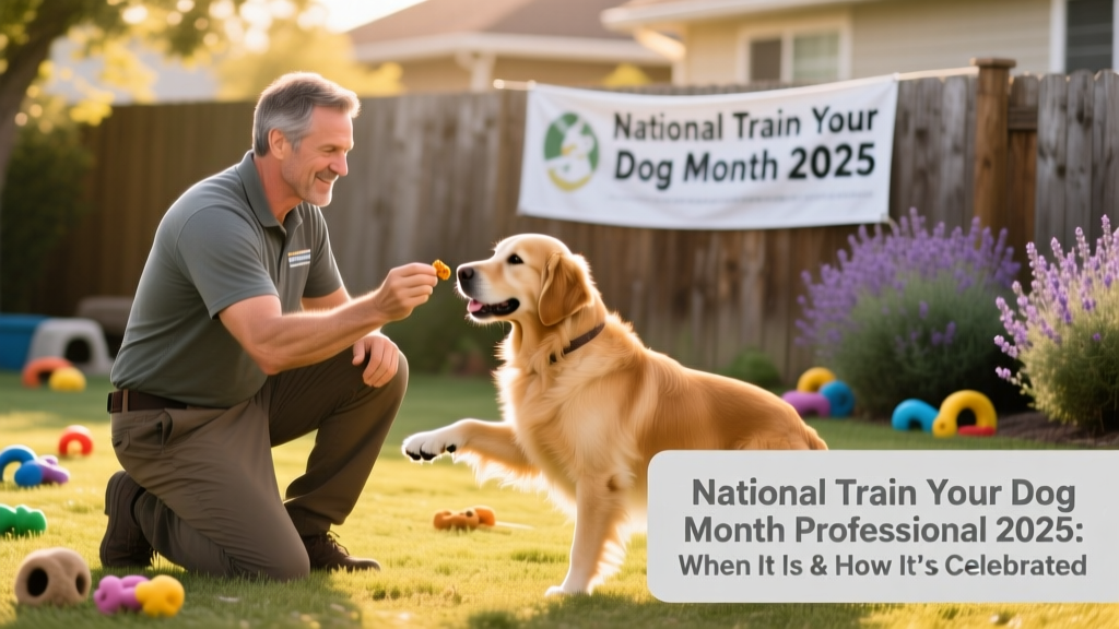 A trainer gently guiding a dog through a ‘leave it’ exercise using treats and praise