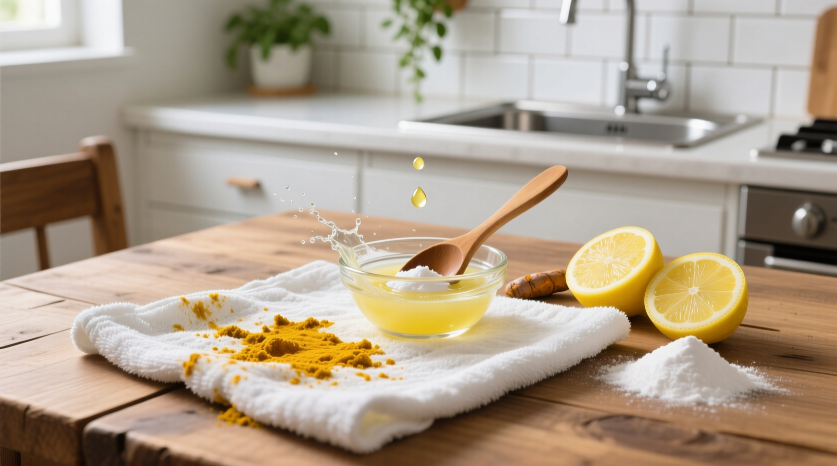 how to remove turmeric stains naturally