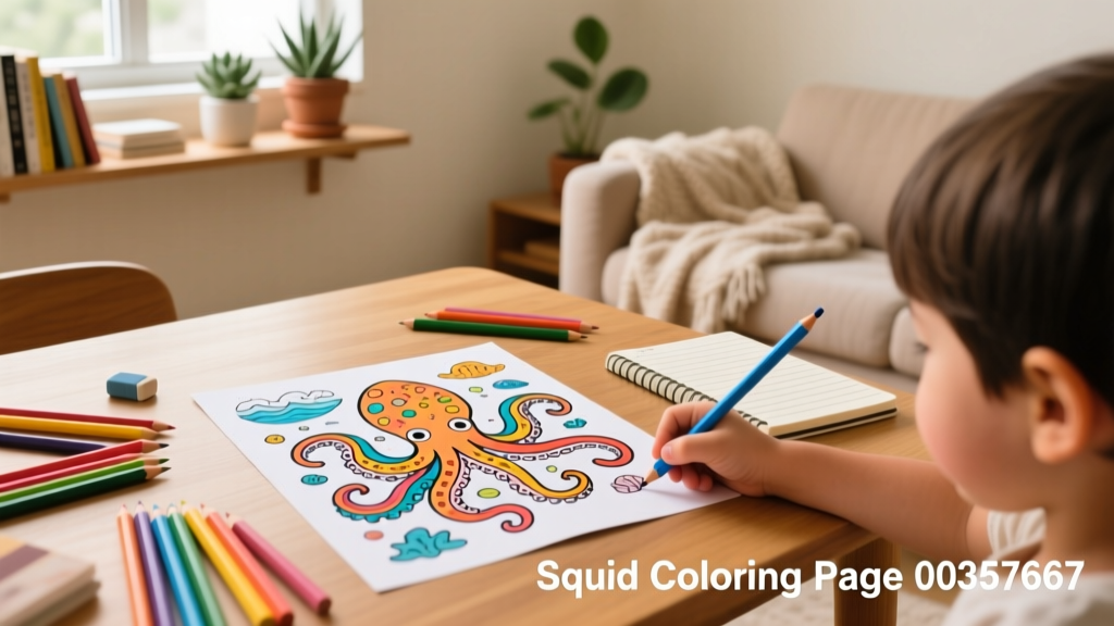 Squid Coloring Pages_00357667: Educational Value, Printing Tips, and Creative Learning Extensions for Ages 3–10