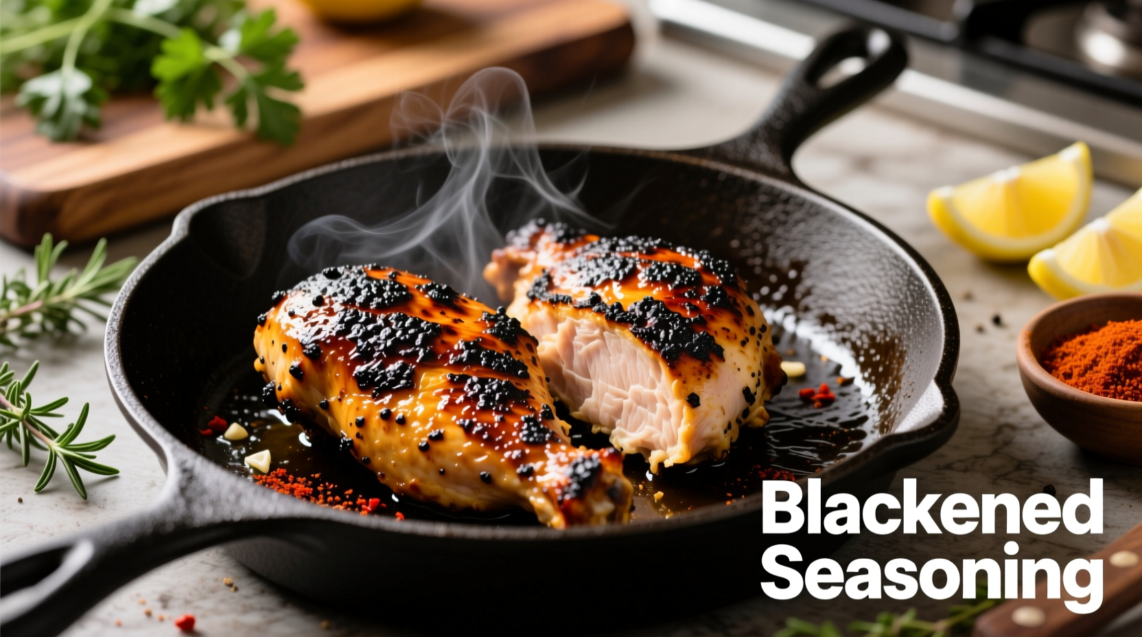 how to achieve a blackened chicken flavor at home