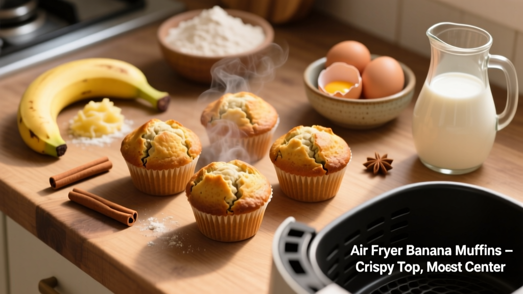 Air Fryer Banana Muffins: Crispy Tops, Moist Centers