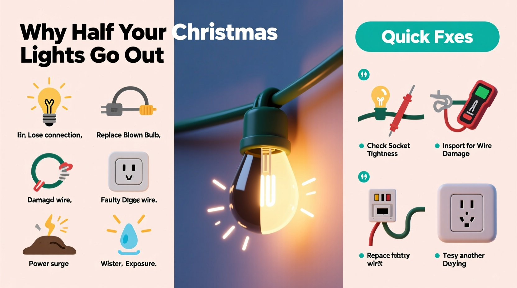 why does half my strand of christmas lights go out common causes and fast fixes