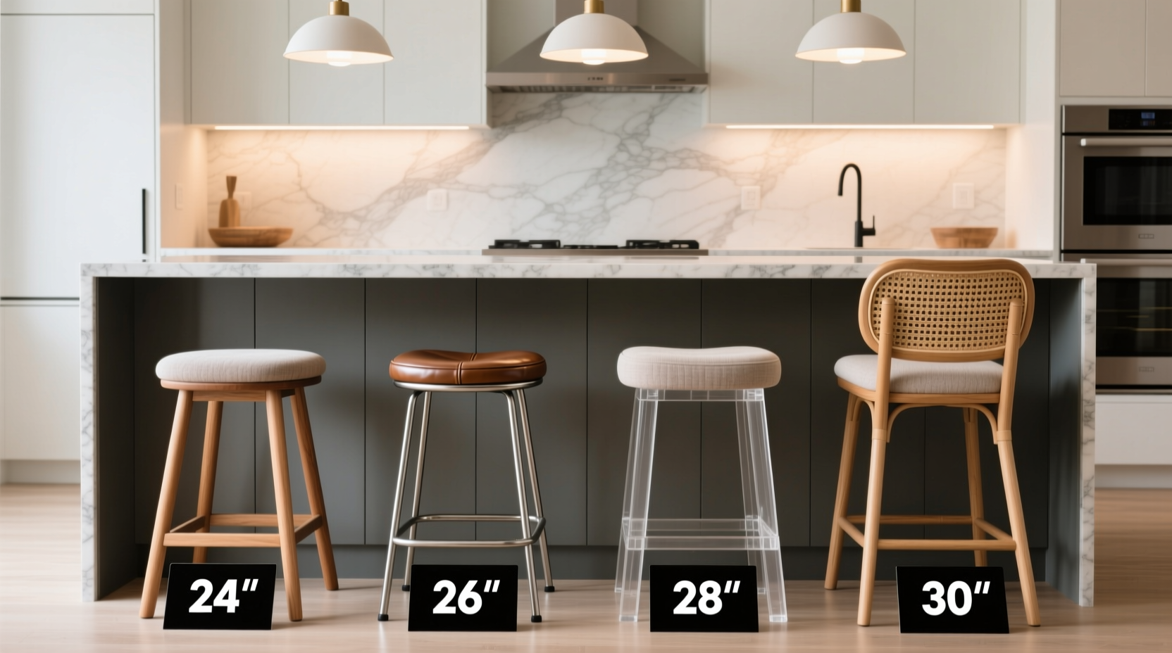 how to choose the right height bar stools for kitchen islands