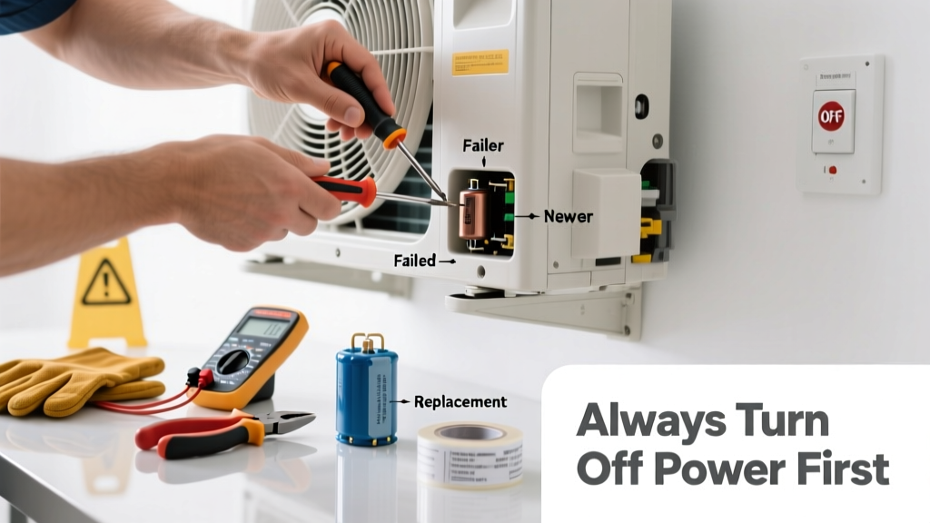 How to Fix a Failed AC Capacitor Safely and Correctly