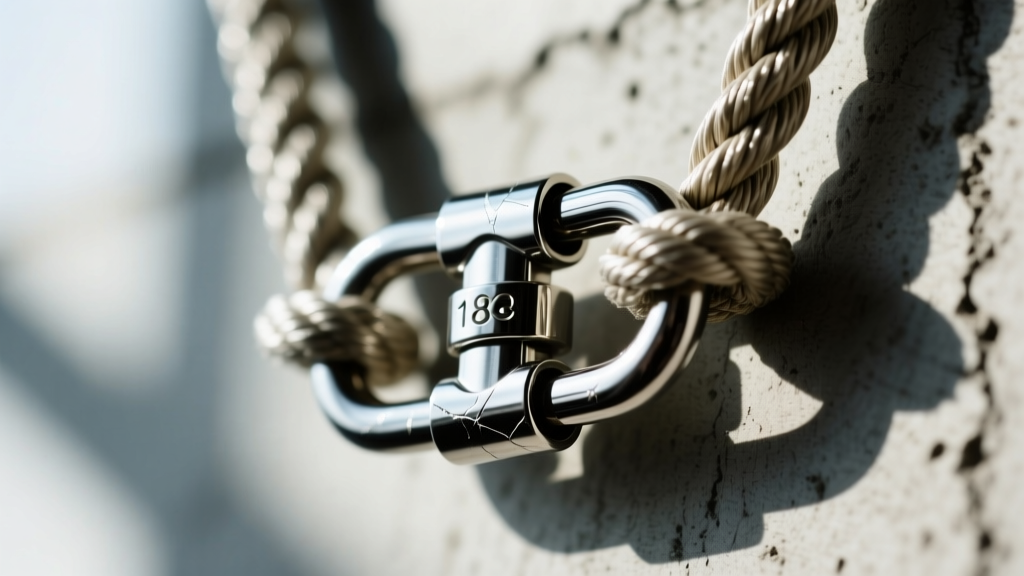 Macro view of an 18mm steel lobster clasp on a thick rope chain, showing secure hardware for heavy streetwear pendants