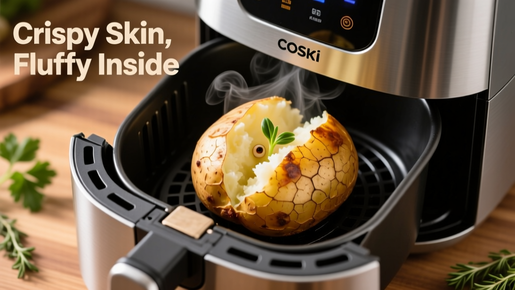 Crispy Jacket Potato in Cosori Air Fryer