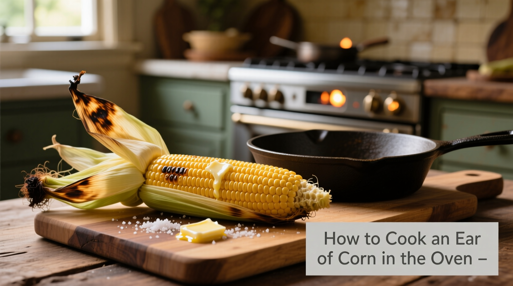 how to cook an ear of corn in the oven