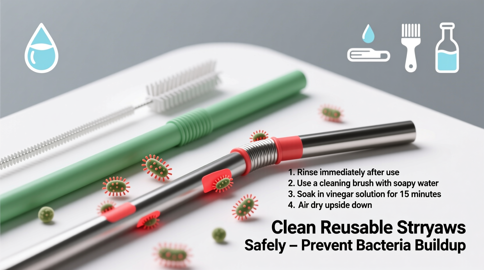 do reusable straws harbor bacteria how to clean them properly and safely