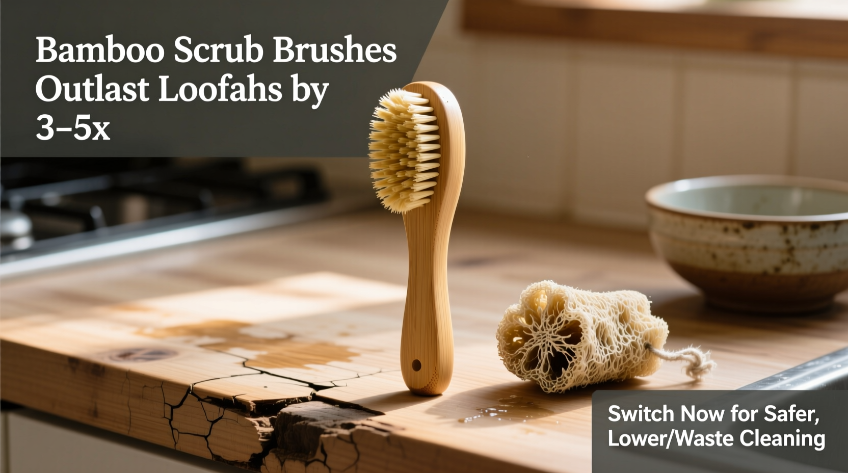 bamboo scrub brush vs loofah which lasts longer