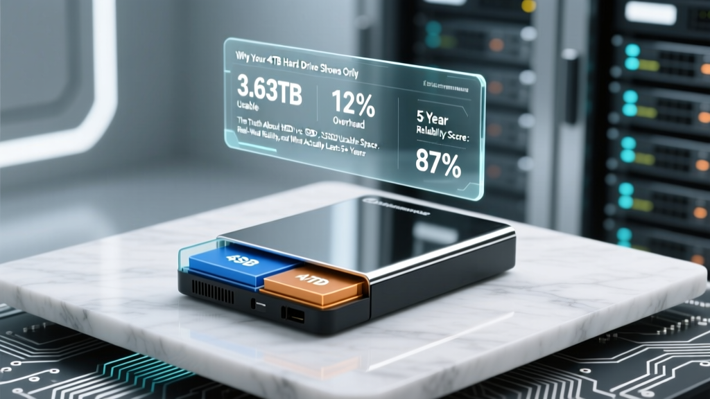 Why Your 4TB Hard Drive Shows Only 3.63TB — The Truth About HDD vs SSD Usable Space, Real-World Reliability, and What Actually Lasts 5+ Years