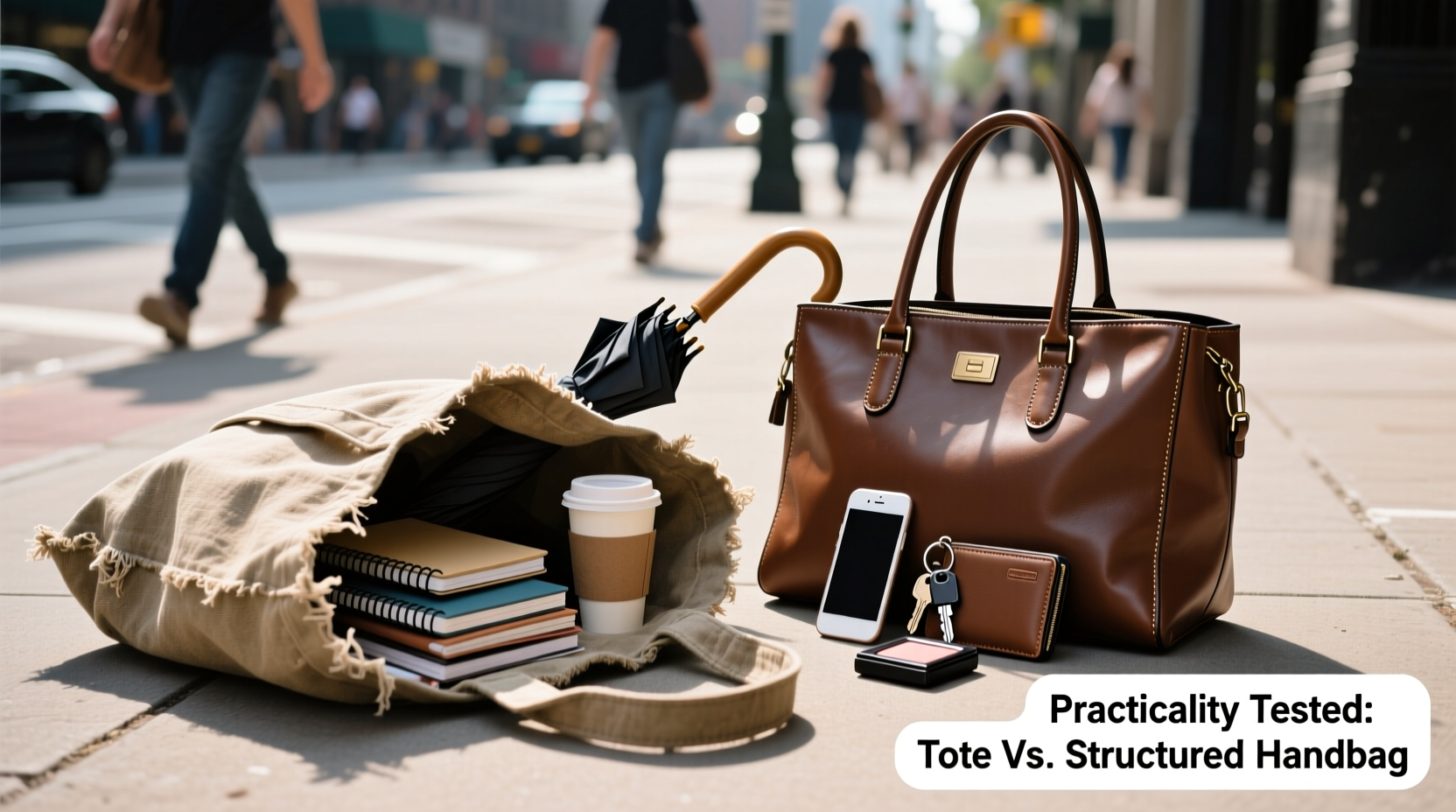 oversized tote vs structured handbag which is more practical for daily commuting