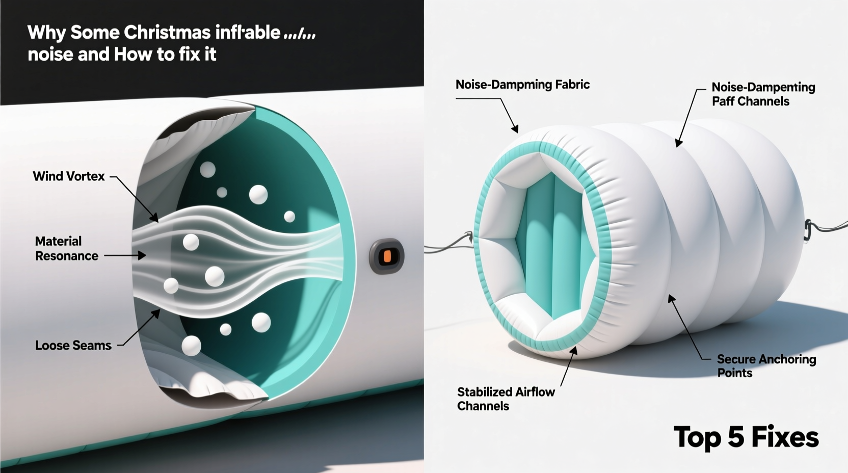 why are some christmas inflatables so noisy and how to quiet them
