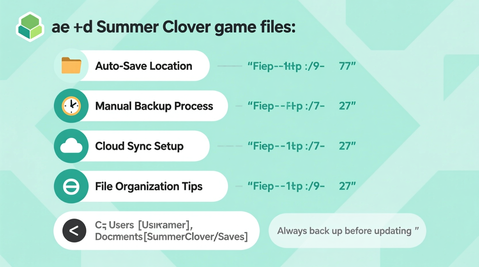 how to save and manage summer clover game files