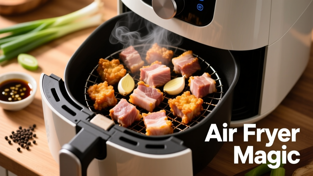 Crispy Air Fryer Fried Pork Chunks (Healthier & Juicy!)