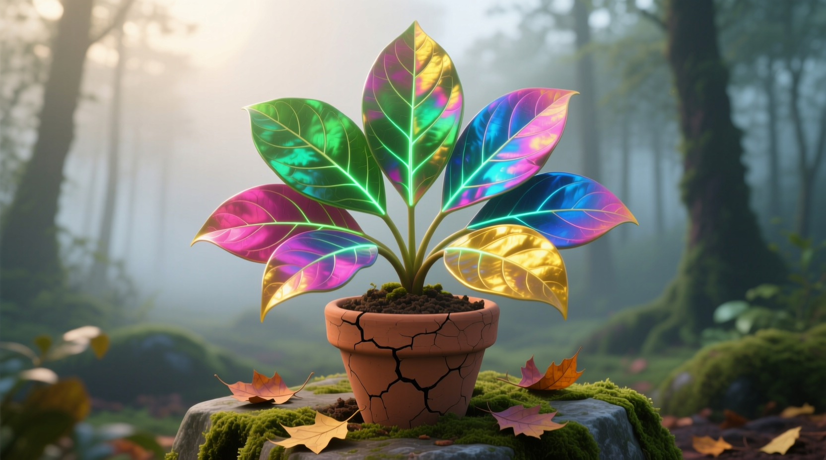 multi colored leaf plant