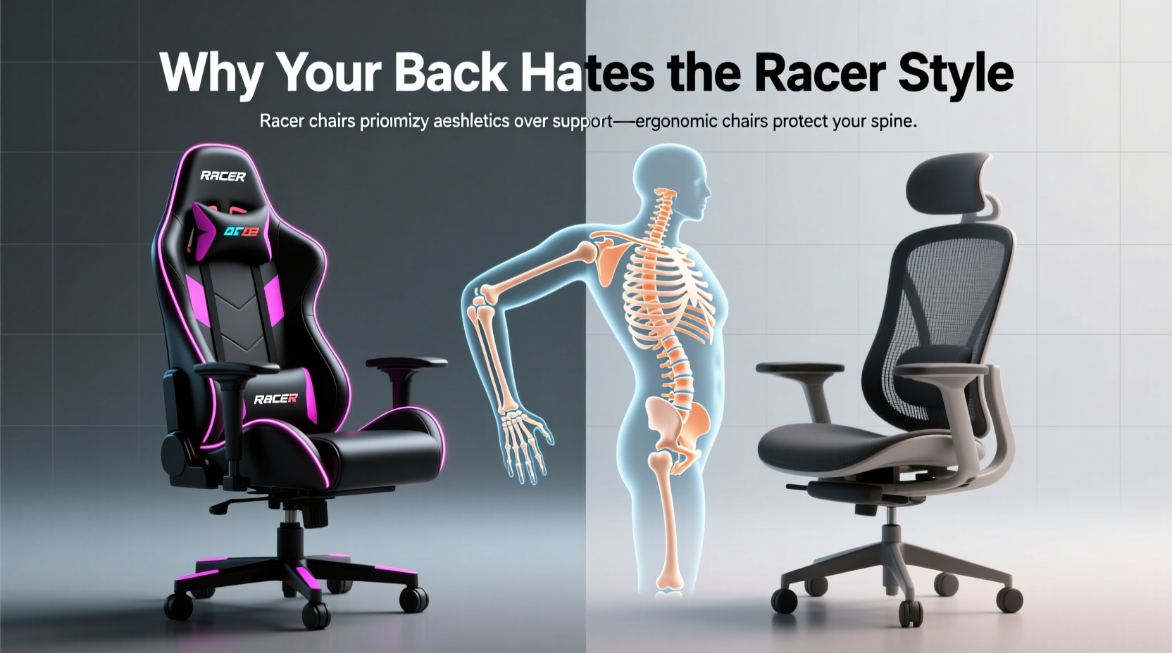 gaming chair vs ergonomic office chair why your back hates the racer style