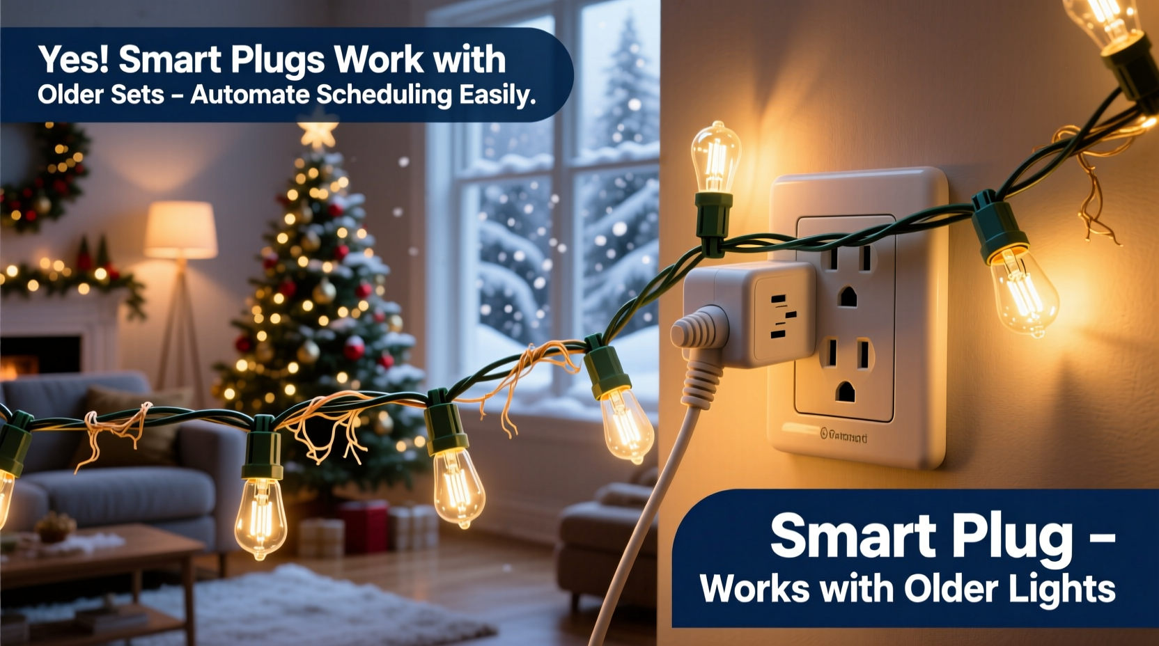 do smart plugs work with older christmas light sets for automated scheduling
