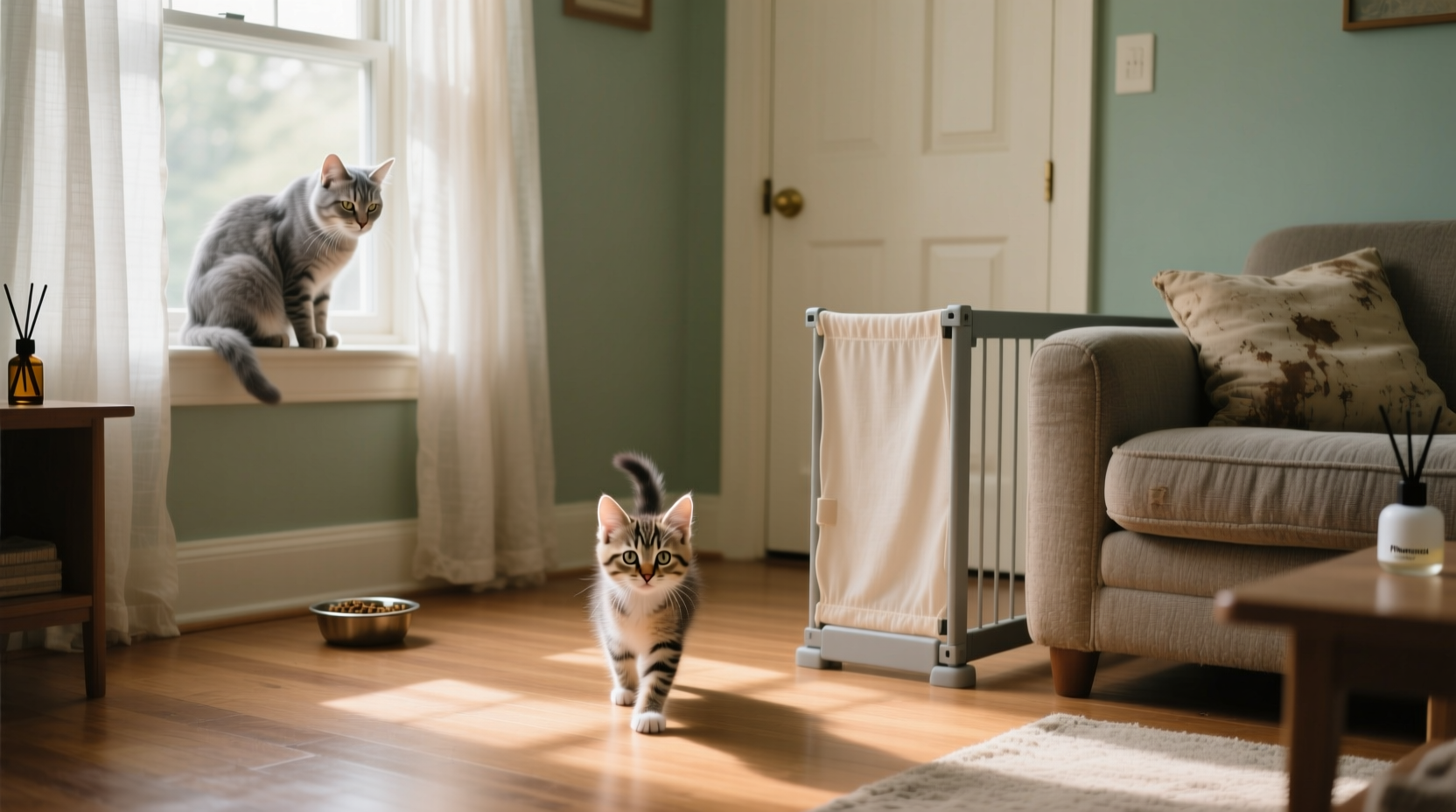Image showcasing How To Safely Introduce A New Kitten To A Household With Senior Cats