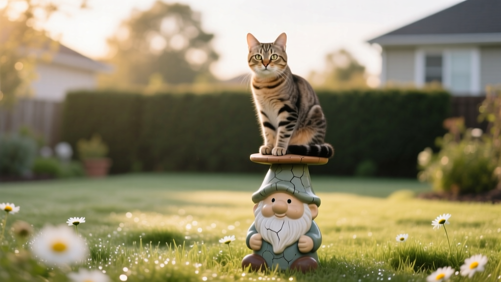 Why Cats Sit on the Garden Gnome Hat