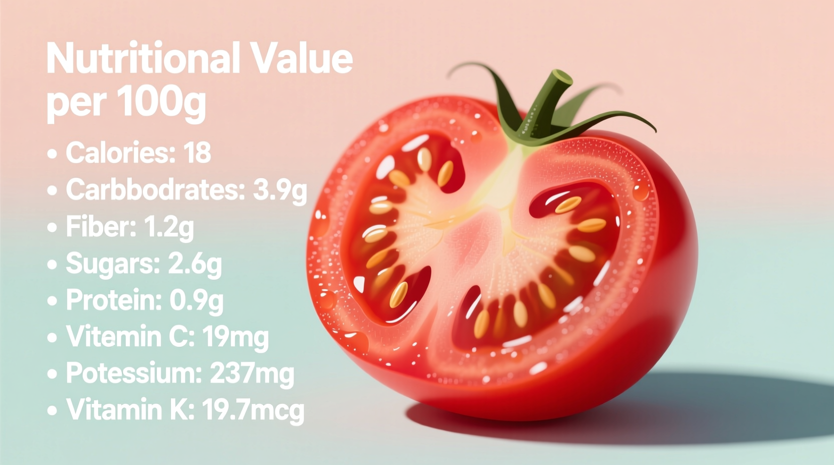 Tomato Nutrition Facts: Complete Value Per 100g (2024 Data)