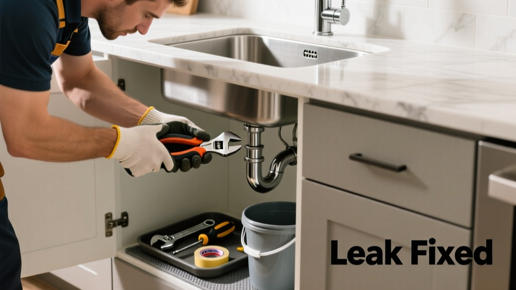Fixing a Leaking Utility Sink in the Kitchen