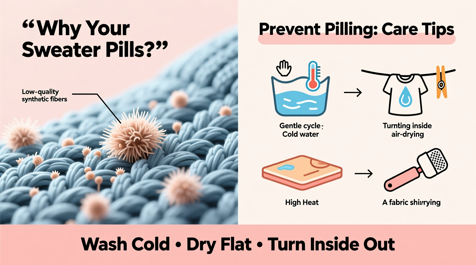 why does my sweater pill after just a few washes and how to prevent it