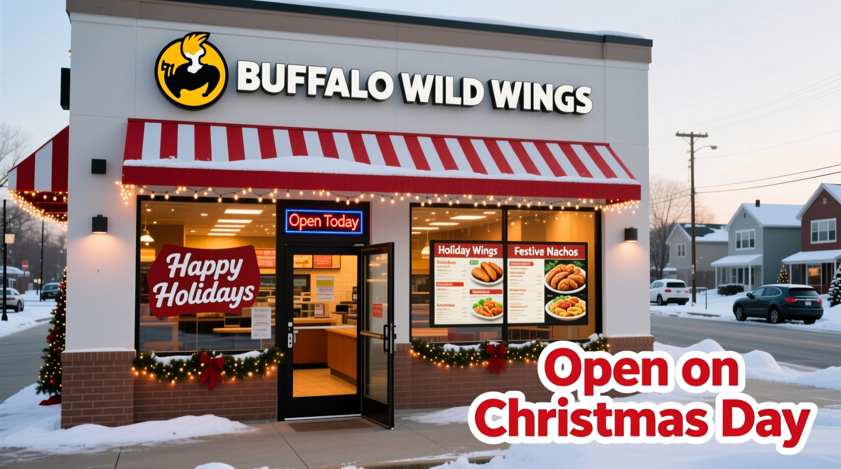 is buffalo wild wings open for christmas