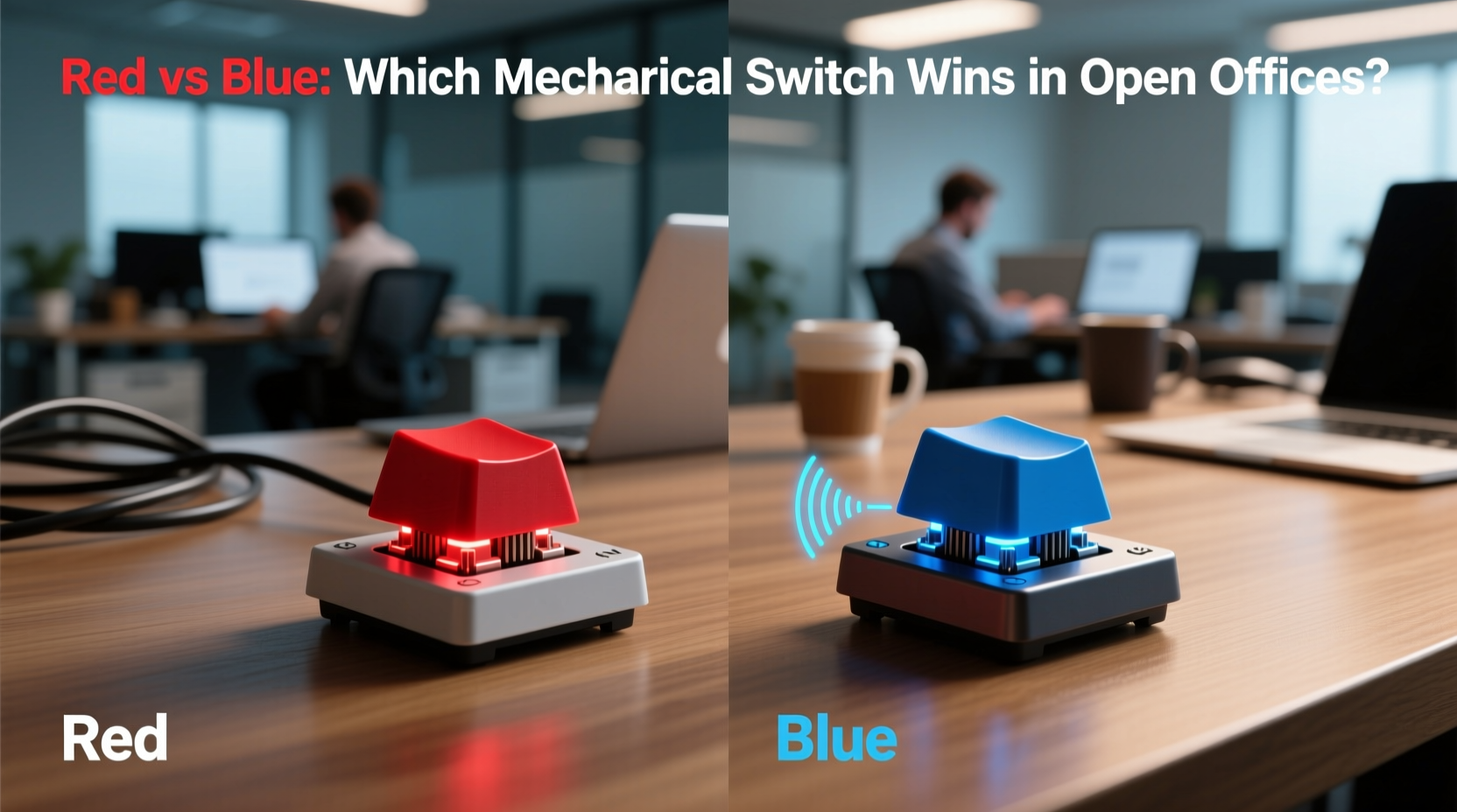 mechanical keyboard switches red vs blue which is actually better for open offices
