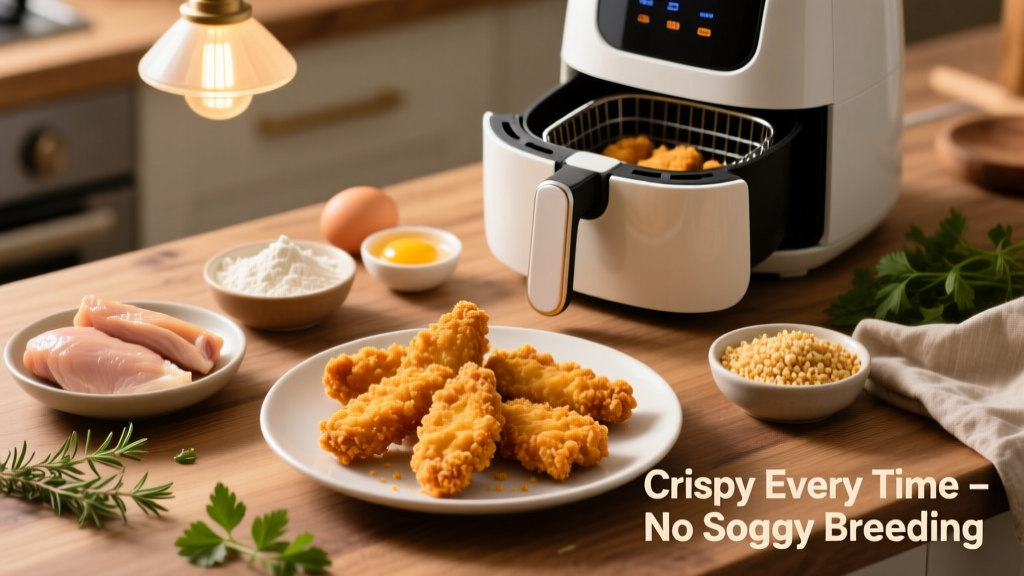 Crispy Air Fryer Chicken Tenders (No Soggy Breading!)