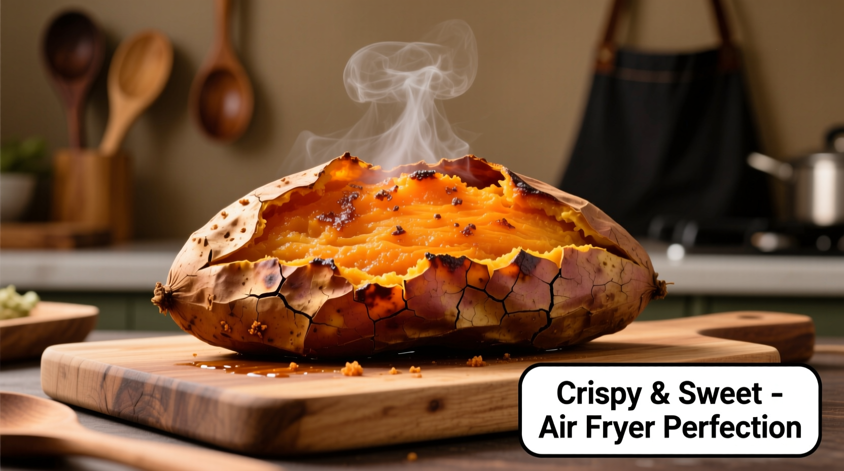 Perfectly cooked air fryer sweet potatoes with crispy skin
