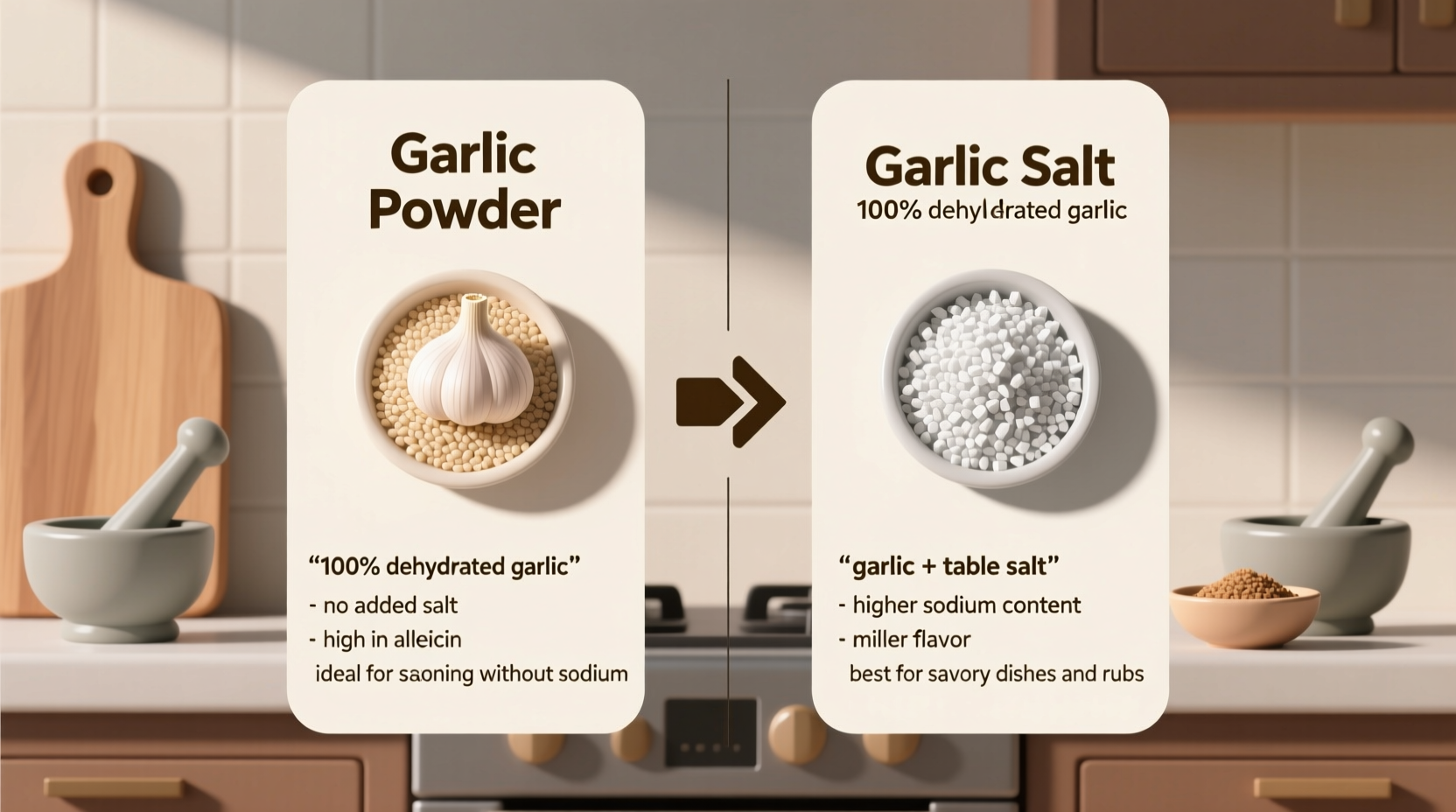 differences between garlic salt and garlic powder